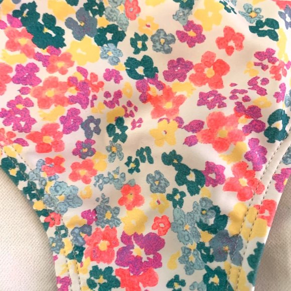 Xhilaration™ Strappy Cheeky Bikini Bottom Floral Daisy Pink Purple Size S M - Picture 5 of 10